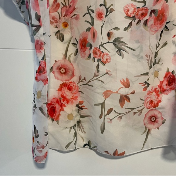 Floral Open Robe Coverup Top - Picture 10 of 13